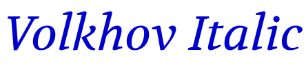 Volkhov Italic الخط