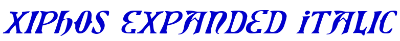 Xiphos Expanded Italic الخط