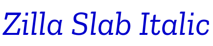 Zilla Slab Italic الخط