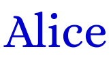 Alice الخط