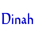 Dinah الخط